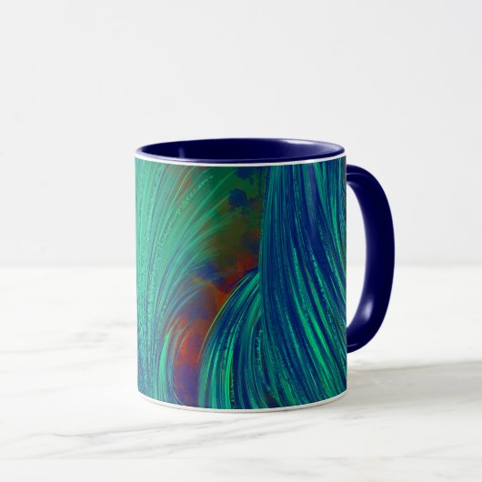 Phoenix Feathers Green Tasse (VorderseiteRechts)