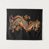 Phoenix Feng Chinesisches Heiligtier Wandteppich (Vorderseite (Horizontal))