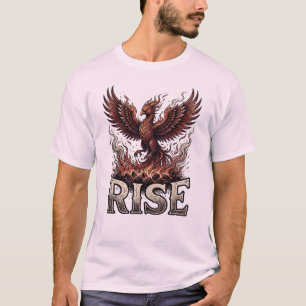 Phoenix-Feuer-Grafik Vintage-T-Shirt T-Shirt