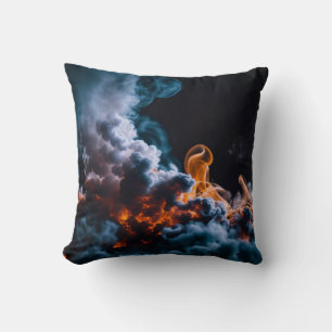 Phoenix-Feuer-Wurfkissen Fantasy-Flamme Art Deco Kissen