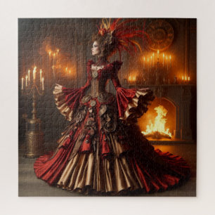 Phoenix-Feuerkönigin Steampunk viktorianisch indus Puzzle