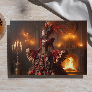 Phoenix-Feuerkönigin Steampunk viktorianisch indus Seidenpapier