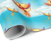 Phoenix-Feuervogel steigt Geschenkpapier (Rolleneckpunkt)
