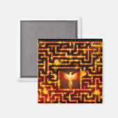 Phoenix Fiery Maze Magnet (Vorderseite/Rückseite)