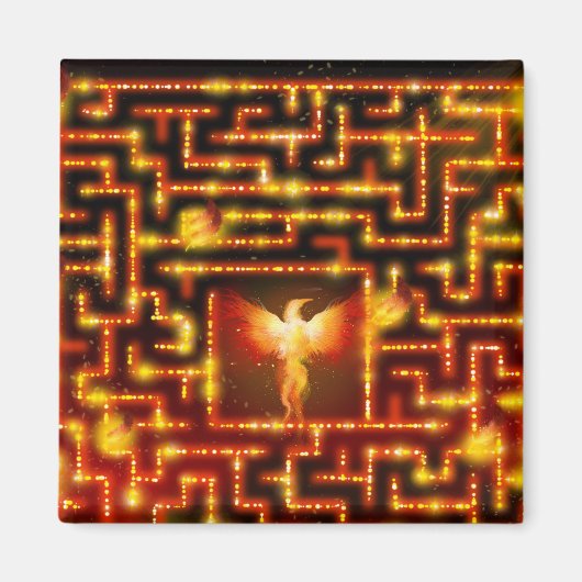 Phoenix Fiery Maze Magnet (Vorne)