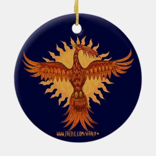 Phoenix fire bird christmas tree ornament design (Hinten)