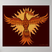 Phoenix fire bird cool Art Poster Design (Vorne)