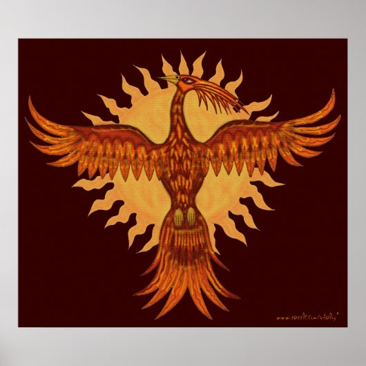 Phoenix fire bird cool Art Poster Design (Vorne)