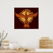 Phoenix fire bird cool Art Poster Design (Küche)