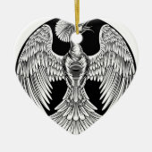 Phoenix Fire Bird Design Keramik Ornament (Vorne)