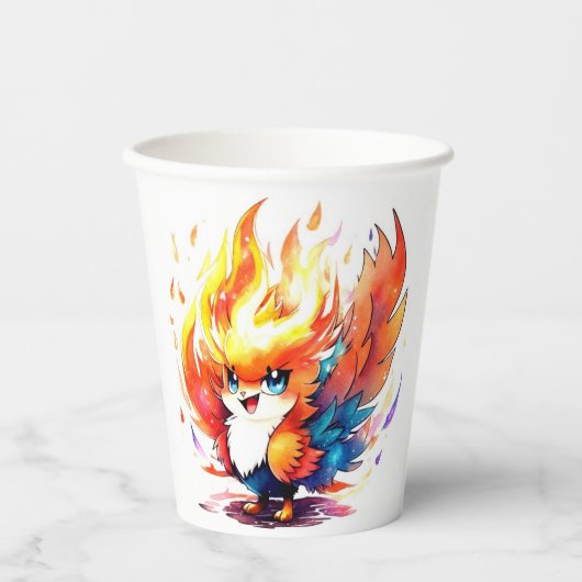 Phoenix Fire Bird Kindergeburtstag Pappbecher (Vorderseite)