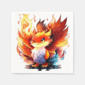 Phoenix Fire Bird Kindergeburtstag Serviette (Vorderseite)