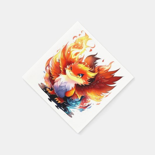 Phoenix Fire Bird Kindergeburtstag Serviette (Ecke)