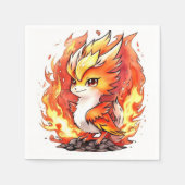 Phoenix Fire Bird Kindergeburtstag Serviette (Vorderseite)