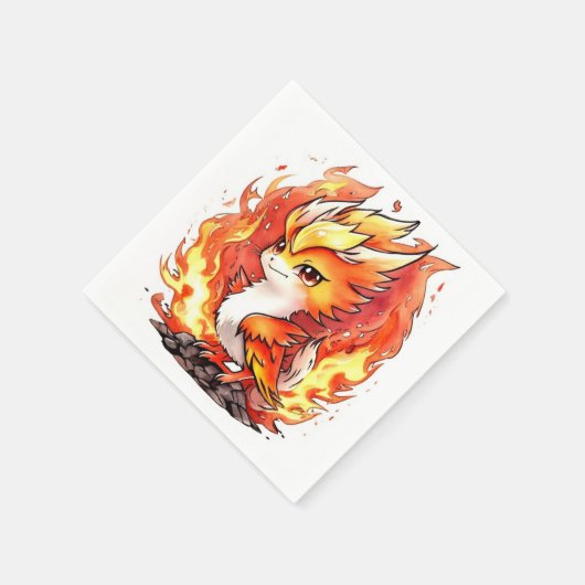 Phoenix Fire Bird Kindergeburtstag Serviette (Ecke)