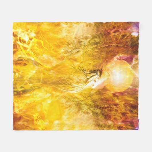 Phoenix Fire Bird Transmission Fleecedecke (Vorderseite (Horizontal))