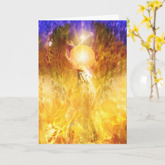 Phoenix Fire Bird TRANSMUTATION Card Karte (Gelbe Blume)
