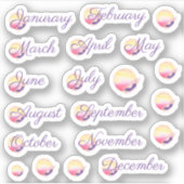 Phoenix Fire Month Custom-Cut Vinyl Sticker (Vorderseite)