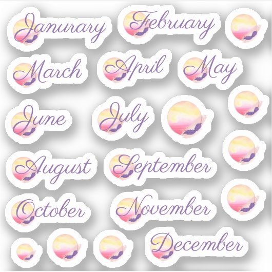 Phoenix Fire Month Custom-Cut Vinyl Sticker (Vorderseite)