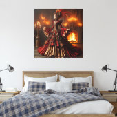 Phoenix Fire Queen Steampunk Viktorianisch Industr Leinwanddruck (Insitu (Schlafzimmer))