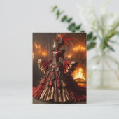 Phoenix Fire Queen Steampunk Viktorianisch Industr Postkarte (Stehend Vorderseite)
