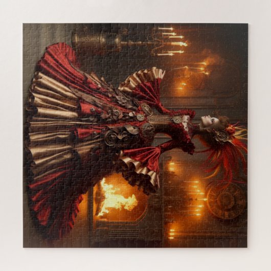 Phoenix Fire Queen Steampunk Viktorianisch Industr Puzzle (Horizontal)
