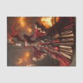 Phoenix Fire Queen Steampunk Viktorianisch Industr Seidenpapier (Vorderseite)