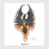 Phoenix Firebird Tribal Flames Aufkleber (Blatt)