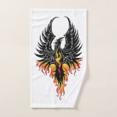 Phoenix Firebird Tribal Flames Badhandtuch Set (Handtuch)