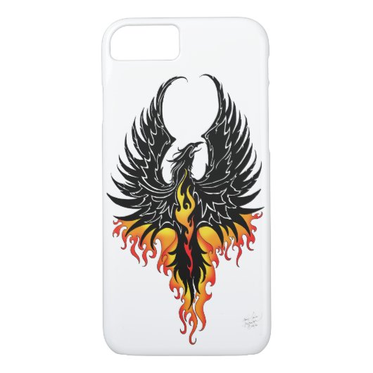 Phoenix Firebird Tribal Flames Case-Mate iPhone Hülle (Rückseite)