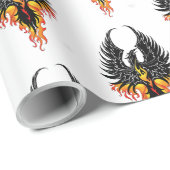 Phoenix Firebird Tribal Flames Geschenkpapier (Rolleneckpunkt)
