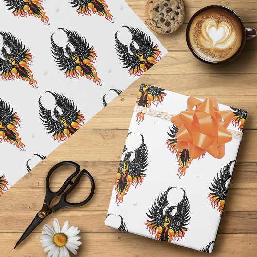 Phoenix Firebird Tribal Flames Geschenkpapier