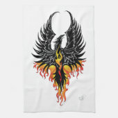 Phoenix Firebird Tribal Flames Geschirrtuch (Vertikal)