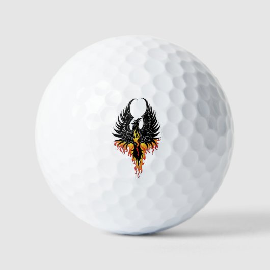 Phoenix Firebird Tribal Flames Golfball (Vorderseite)