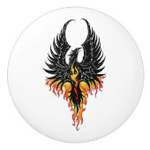 Phoenix Firebird Tribal Flames Keramikknauf (Vorderseite)