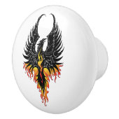 Phoenix Firebird Tribal Flames Keramikknauf (Rechts)