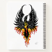 Phoenix Firebird Tribal Flames Notizblock (Rückseite)