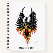 Phoenix Firebird Tribal Flames Notizblock (Vorderseite)