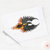 Phoenix Firebird Tribal Flames Rechteckiger Aufkleber (Umschlag)
