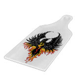 Phoenix Firebird Tribal Flames Schneidebrett (Ecke)