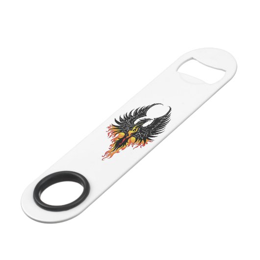 Phoenix Firebird Tribal Flames Speed Flaschenöffner (Vorderseite Schrägansicht)