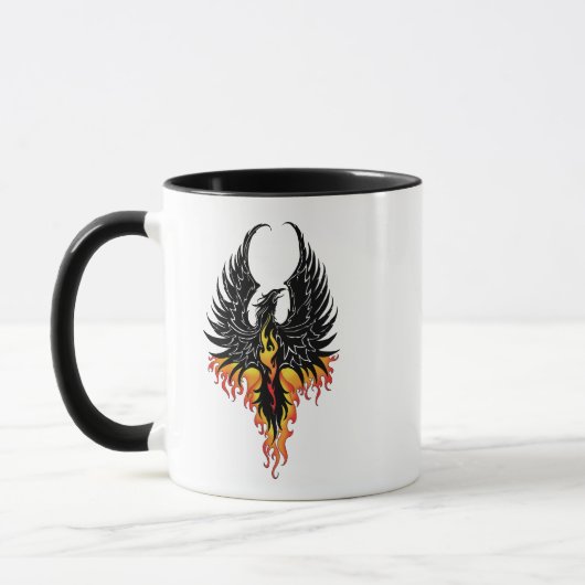 Phoenix Firebird Tribal Flames Tasse (Links)