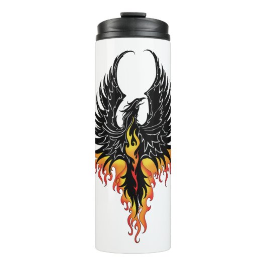 Phoenix Firebird Tribal Flames Thermosbecher (Vorderseite)