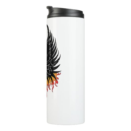 Phoenix Firebird Tribal Flames Thermosbecher (Nach rechts gedreht)