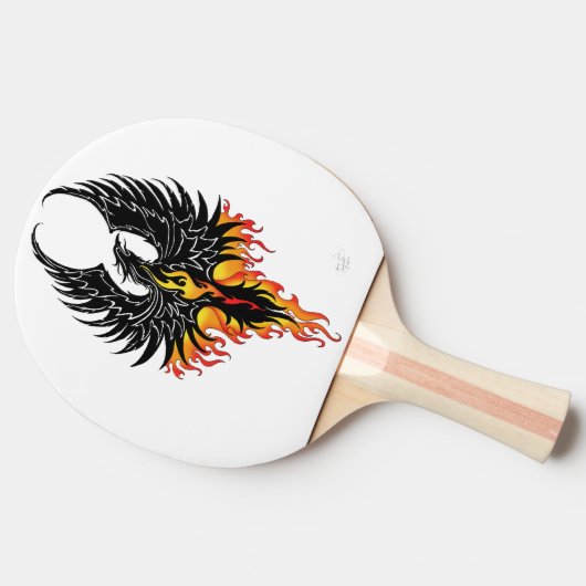 Phoenix Firebird Tribal Flames Tischtennis Schläger (Seitenansicht)