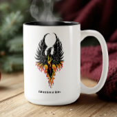 Phoenix Firebird Tribal Flames Zweifarbige Tasse