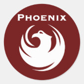 Phoenix-Flagge Runder Aufkleber (Vorderseite)