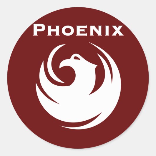 Phoenix-Flagge Runder Aufkleber (Vorderseite)