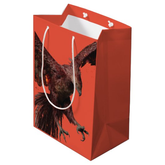 Phoenix Flying Graphic Mittlere Geschenktüte (Rückseite Schrägansicht)