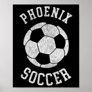 Phoenix Fußball Retro Abgenutzt 90er Vintage Poster